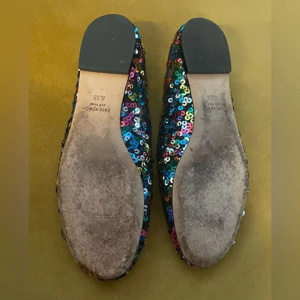 Kate Spade Honey Flats Multicolored Sequins 6.5